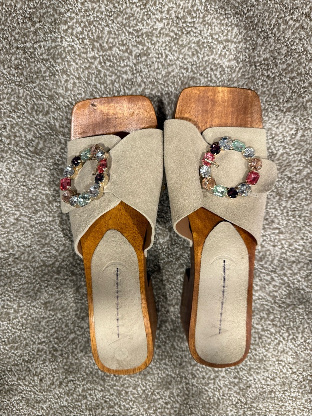 Vicenza Wooden Mule Heels- New